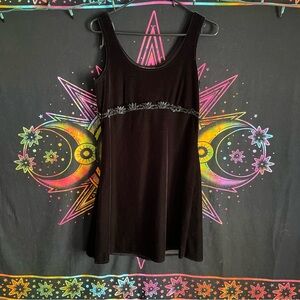 Vintage black velvet babydoll dress
